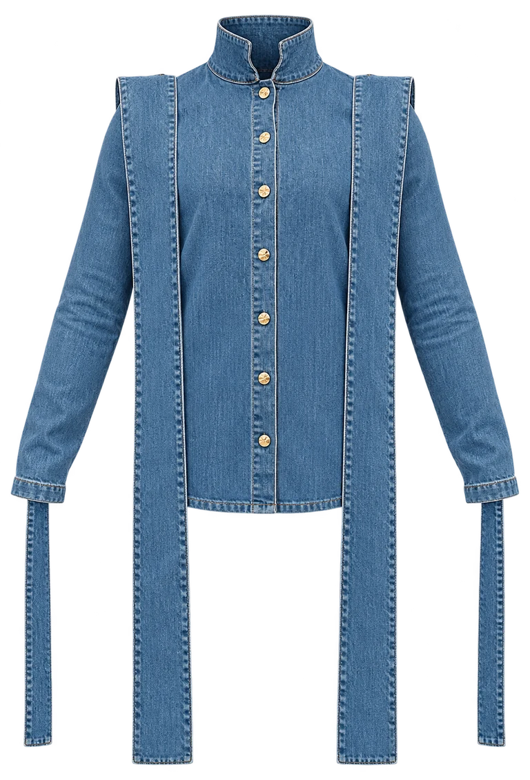cascading-denim-ensemble — top-front