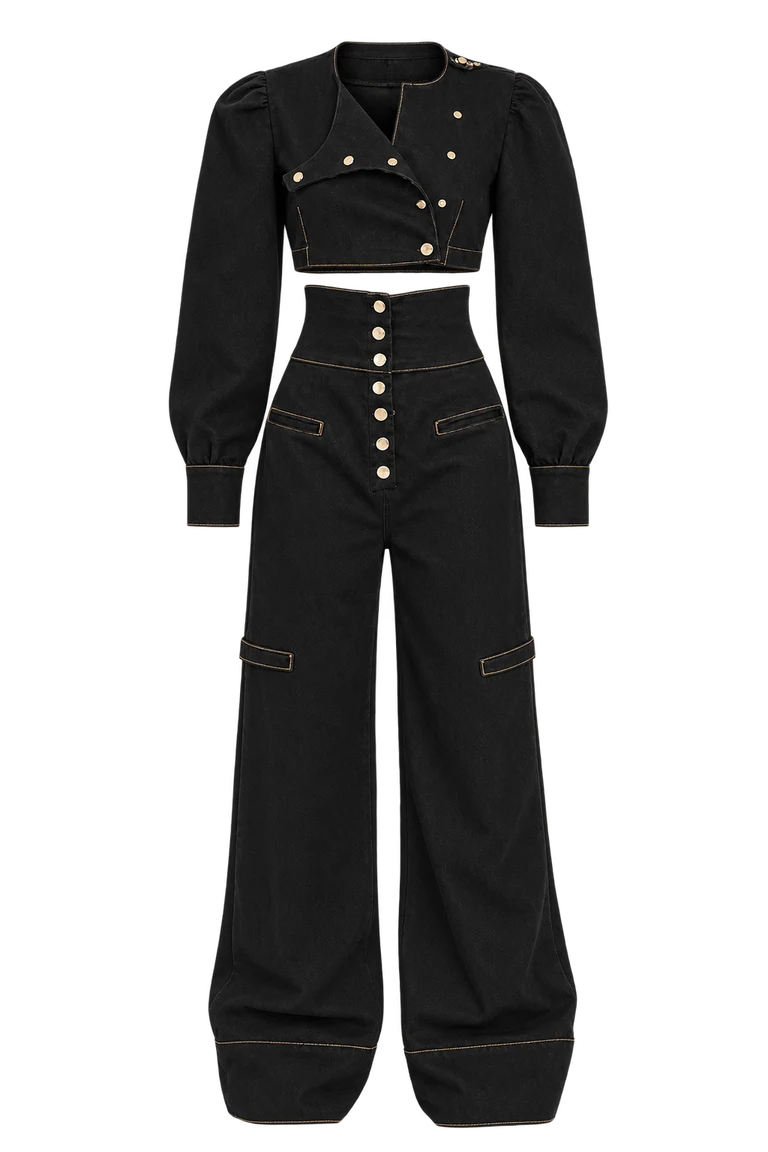 Denim Noir Majesty Set — complete outfit without model