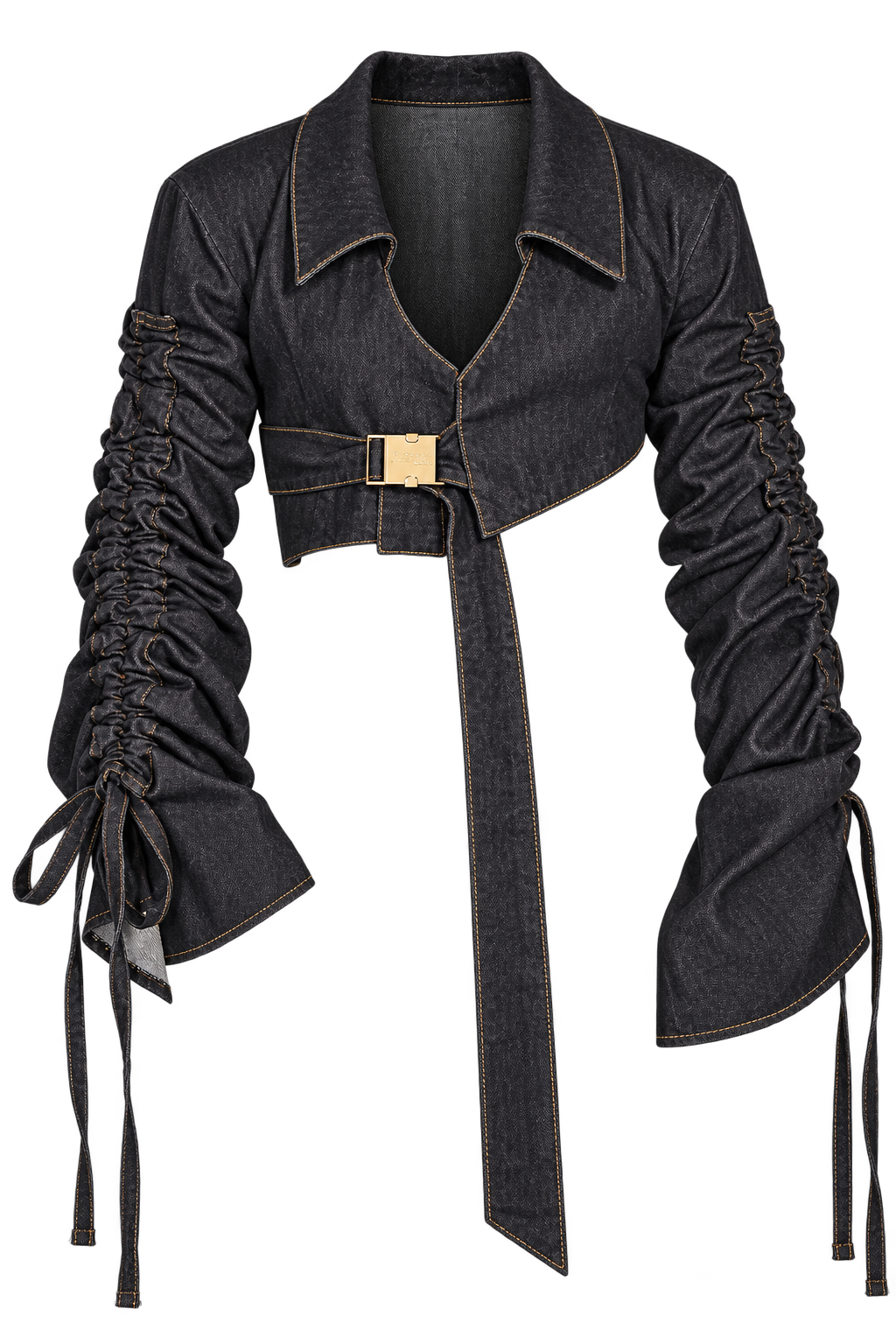 Eclipse Denim Set — Default appearance — top front; reference-based garment reconstruction