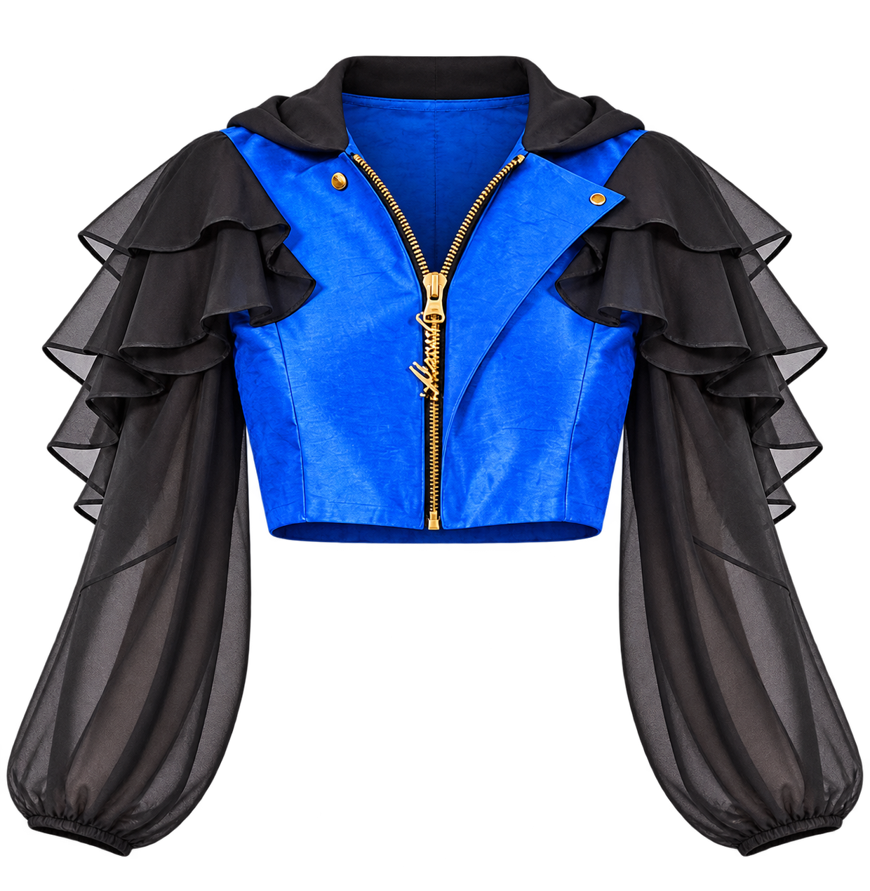 Genteel Elevated Jumpsuit — Blue — top front; reference-based garment reconstruction