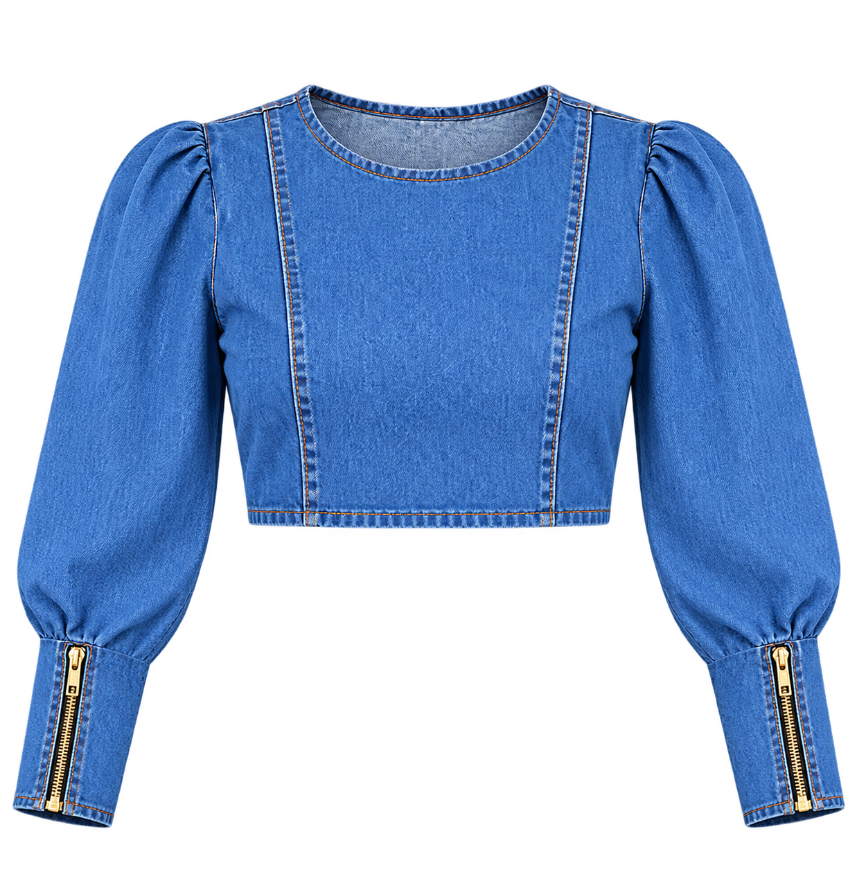 Azure Luxe Duet — Default appearance — top front; reference-based garment reconstruction