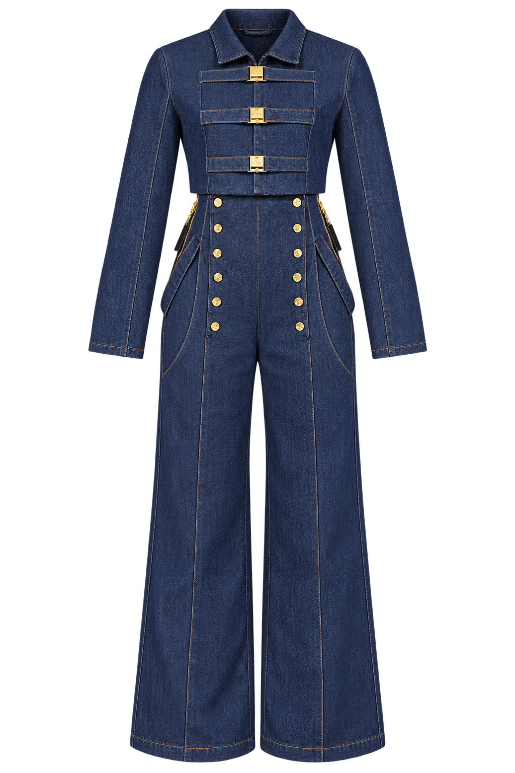 Denim Strapped Aristocrat — complete outfit without model