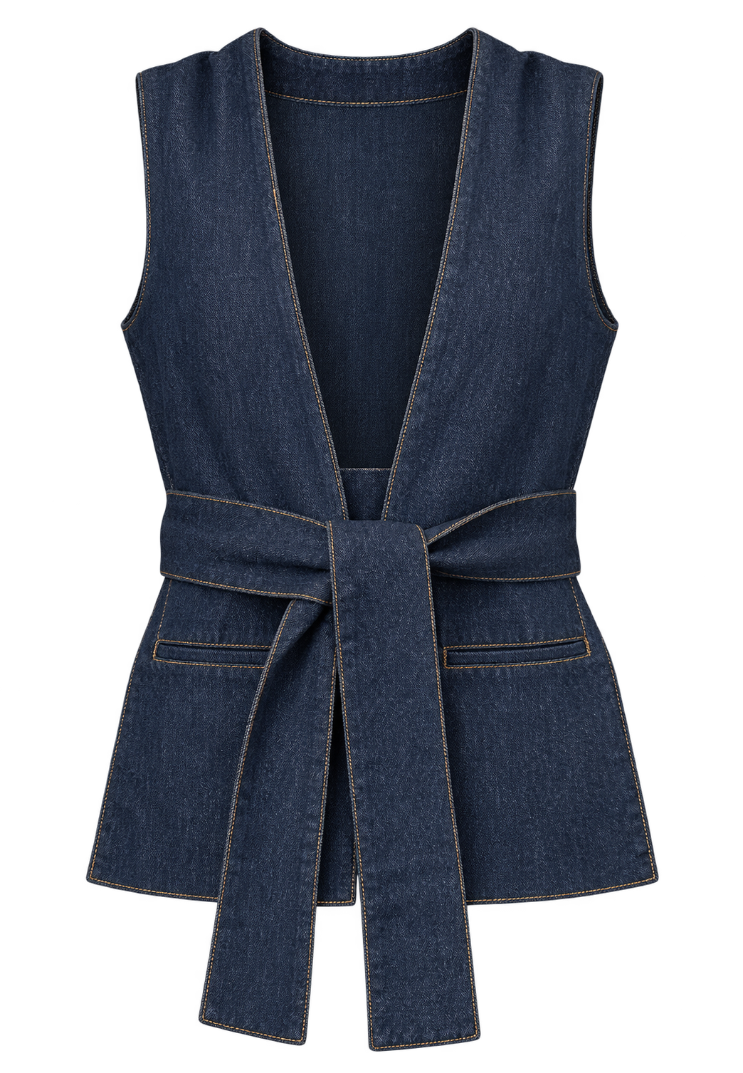 Denim Allure Set — Default appearance — top front; reference-based garment reconstruction