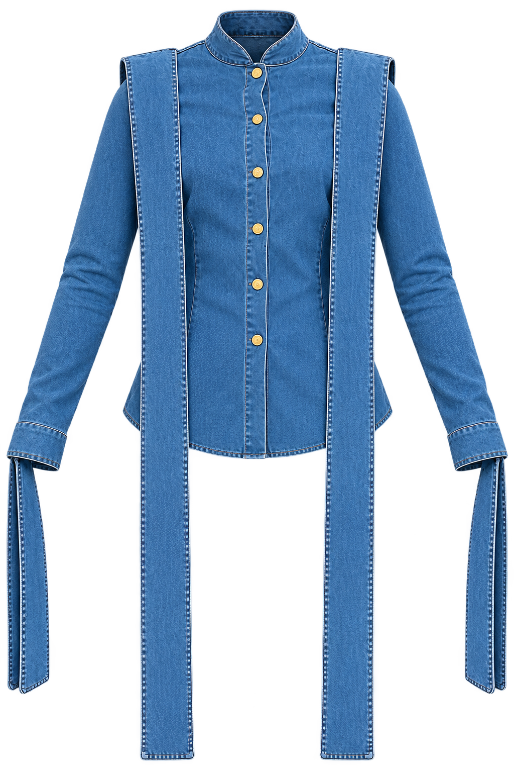 cascading-denim-ensemble — top-front