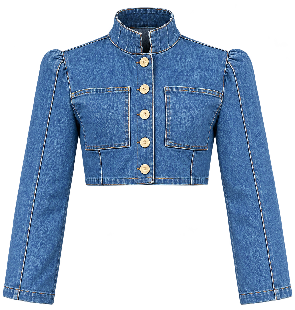 Denim unisex Rebel — Default appearance — top front; reference-based garment reconstruction