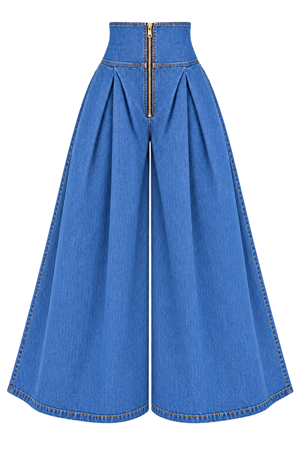 Azure Luxe Duet — Default appearance — bottom front; reference-based garment reconstruction